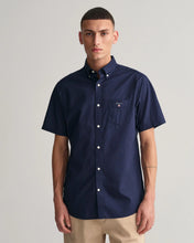 Load image into Gallery viewer, GANT - Regular Fit Broadcloth Short Sleeve Shirt, Marine (S ONLY)
