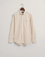 Load image into Gallery viewer, GANT - Regular Fit Striped Cotton Linen Shirt, Dry Sand (L only)
