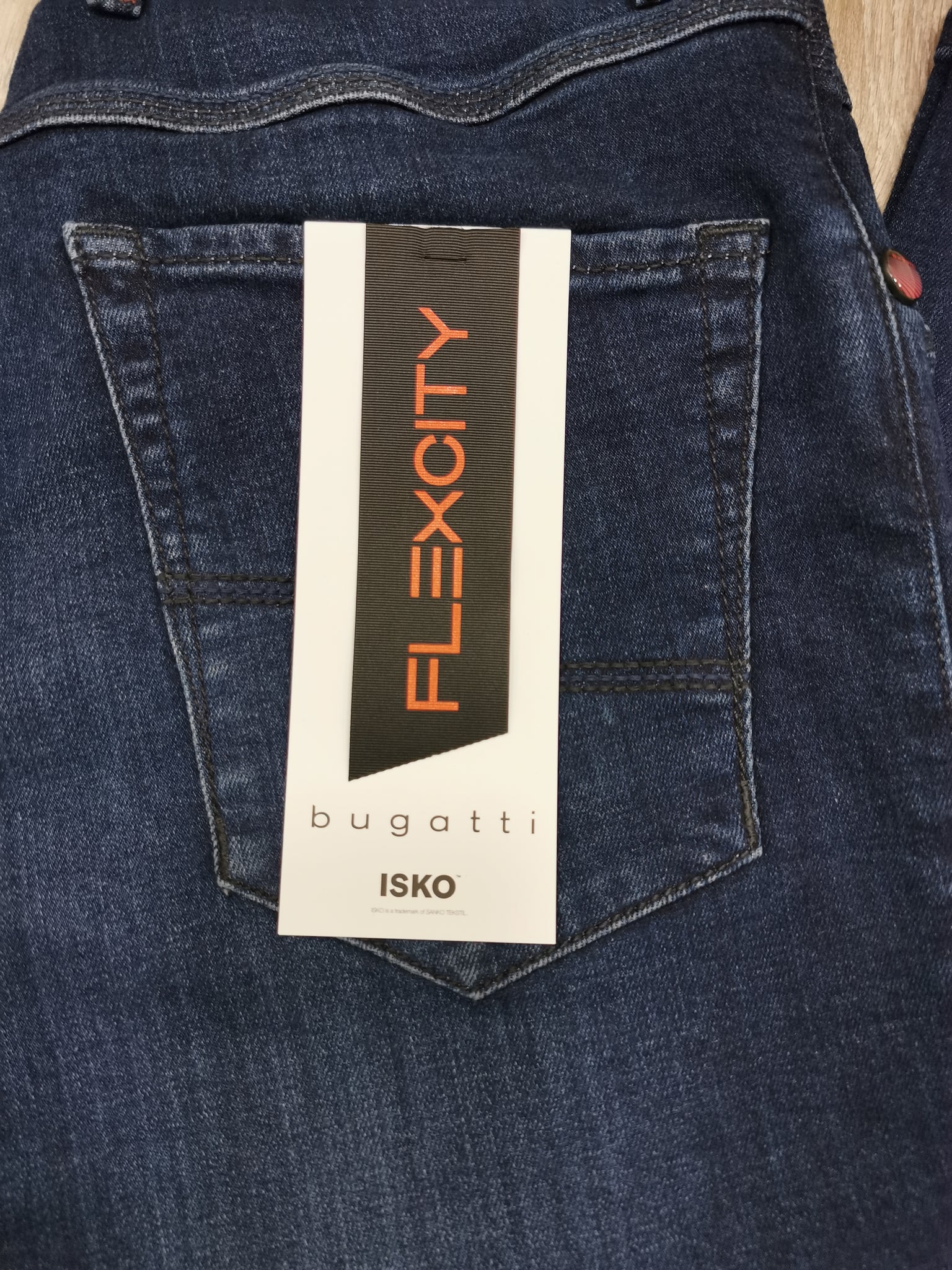 Dark Fitted Jeans Indigo Menswear Tector Flexcity Bugatti Bugatti | | -